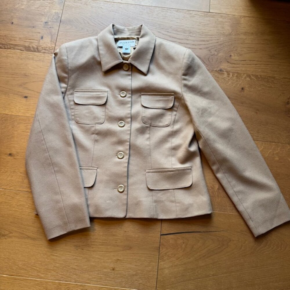 Pendleton Lined 100%‎ Virgin Wool Jacket Size 8 Made in USA